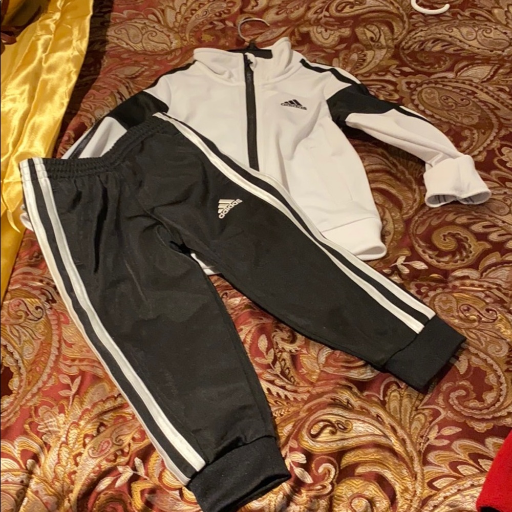 Boys Adidas two piece jogger suit